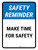 Safety Reminder: Make Time For Safety Portrait - Wall Sign