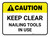 Caution: Keep Clear Nailing Tool In Use Rectangular - Floor Sign