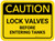 Caution: Lock Valves Before Entering Tanks Rectangular - Floor Sign