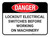 Danger: Lockout Electrical Switches Before Working Rectangular - Floor Sign