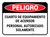 Danger: Spanish Elevator Equipment Room Authorized Personnel Only Rectangular - Floor Sign