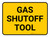 Gas Shutoff Tool Rectangular - Floor Sign
