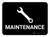 Maintenance Black Rectangular - Floor Sign