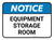 Notice: Equipment Storage Room Rectangular - Floor Sign