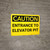 Caution: Entrance To Elevator Pit Warning - Wall Sign