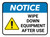 Notice: Wipe Down Equipment After Use Rectangular - Floor Sign