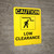 Caution: Low Clearance Warning Vertical With Graphic - Wall Sign