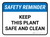 Safety Reminder: Keep This Plant Safe And Clean Rectangular - Floor Sign