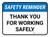 Safety Reminder: Thank You For Working Safely Rectangular - Floor Sign