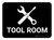 Tool Room Black Rectangular - Floor Sign