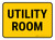 Utility Room Rectangular - Floor Sign