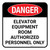 Danger: Elevator Equipment Room Authorized Personnel Only Square - Floor Sign