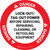 Danger: Lockout Tagout Power Before Servicing, Repairing, Cleaning Or Retooling Equipment Circular - Floor Sign