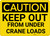 Caution: Keep Out From Under Crane Loads - Wall Sign