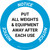 Notice: Put All Weights And Equipment Away After Each Use Circular - Floor Sign