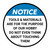 Notice: Tools & Materials Are For The Purpose Of Circular - Floor Sign