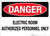 Danger: Electric Room Wall Sign