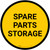 Spare Parts Storage Circular - Floor Sign