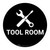 Tool Room Black Circular - Floor Sign