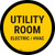 Utility Room Electric Hvac Circular - Floor Sign