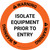 Warning: Isolate Equipment Prior To Entry Circular - Floor Sign