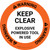 Warning: Keep Clear Explosive Powered Tool In Use Circular - Floor Sign
