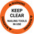 Warning: Keep Clear Nailing Tool In Use Circular - Floor Sign