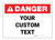 Custom ANSI Danger Label