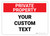 Custom Private Property Wall Sign