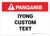 Custom ANSI Filipino Danger Wall Sign