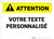 Custom ANSI French Caution Label