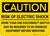 Caution: Risk of Electric Shock Disconnect Switch - Wall Sign