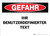 Custom OSHA German Danger Wall Sign