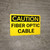 Caution: Electrical Fiber Optic Cable - Wall Sign