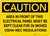 Caution: NEC Regulations Keep Clear of Electrical Panel - Wall Sign