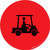 Golf Carts Red - Circular Wall Sign