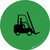 Forklifts Green - Circular Wall Sign