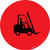 Forklifts Red - Circular Wall Sign