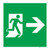 Emergency Exit Right - Square Wall Sign