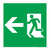 Emergency Exit Left- Square Wall Sign