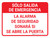 Salida de Emergencia Sólo Sonará la Alarma de Seguridad Horizontal - Wall Sign
