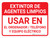 Extintor de Incendios de Agente Limpio Horizontal - Wall Sign