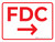 FDC Flecha Derecha Fondo Blanco - Wall Sign