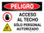 Peligro - Acceso al Tejado Sólo para Personal Autorizado con Iconos Horizontal - Wall Sign