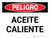 Peligro - Aceite Caliente Horizontal - Wall Sign