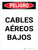 Peligro - Cables Aéreos Bajos Vertical - Wall Sign