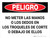 Peligro - No Meter las Manos ni los Dedos Debajo de los Troqueles de Corte Horizontal - Wall Sign