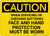 Caution: Face Shield Hand Protection Must be When With Batteries - Wall Sign