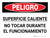 Peligro - No Tocar la Superficie Caliente Horizontal - Wall Sign