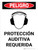 Peligro - Protección Auditiva Requerida Vertical - Wall Sign